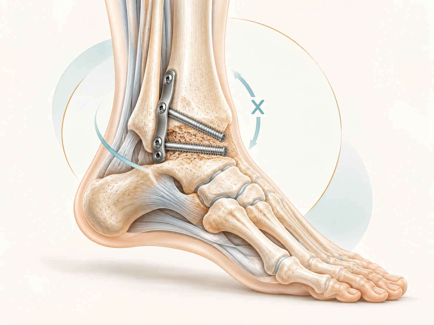 Schéma illustratif – Arthrodèse de cheville