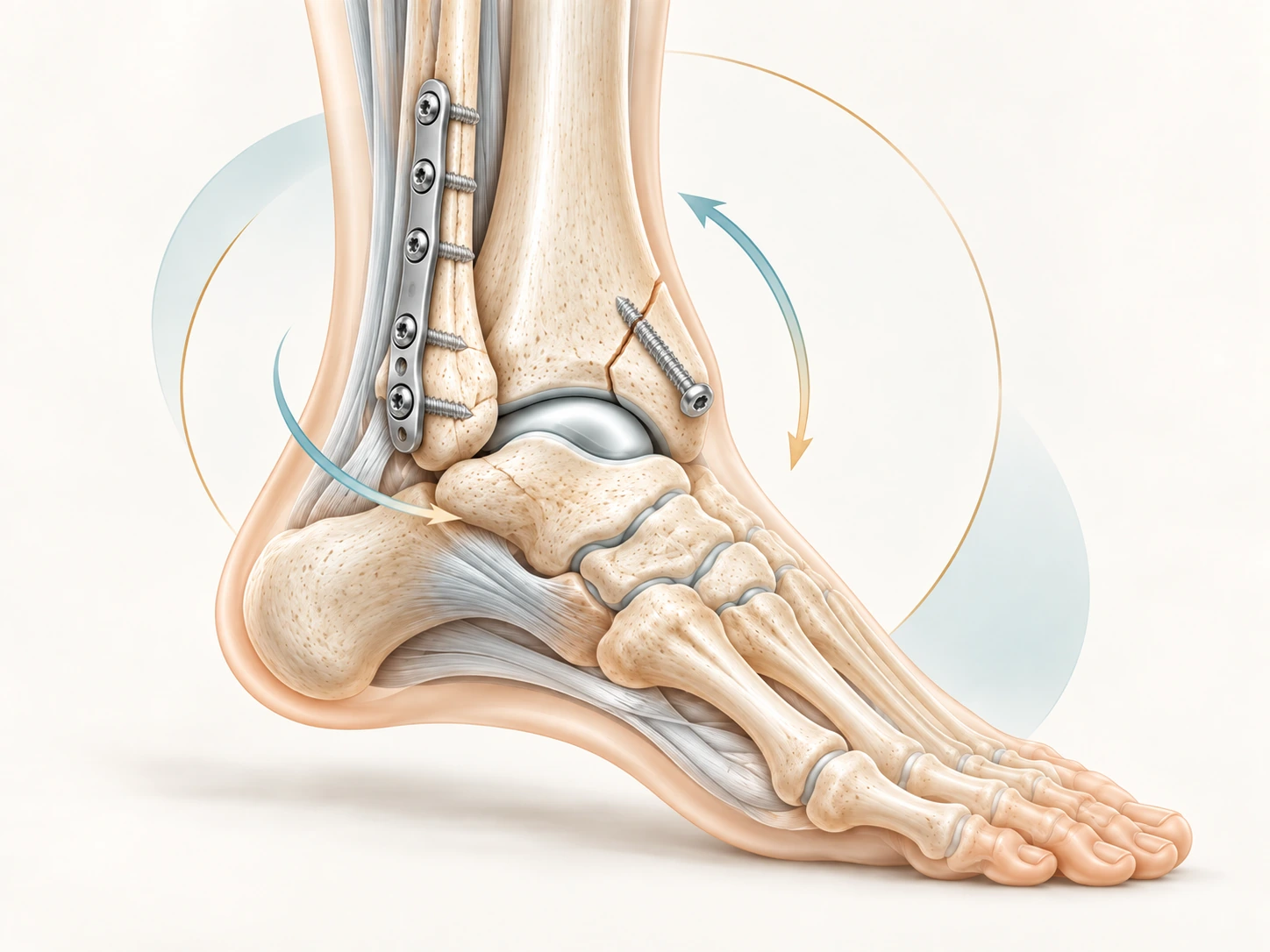 Schéma illustratif – Chirurgie des fractures de cheville