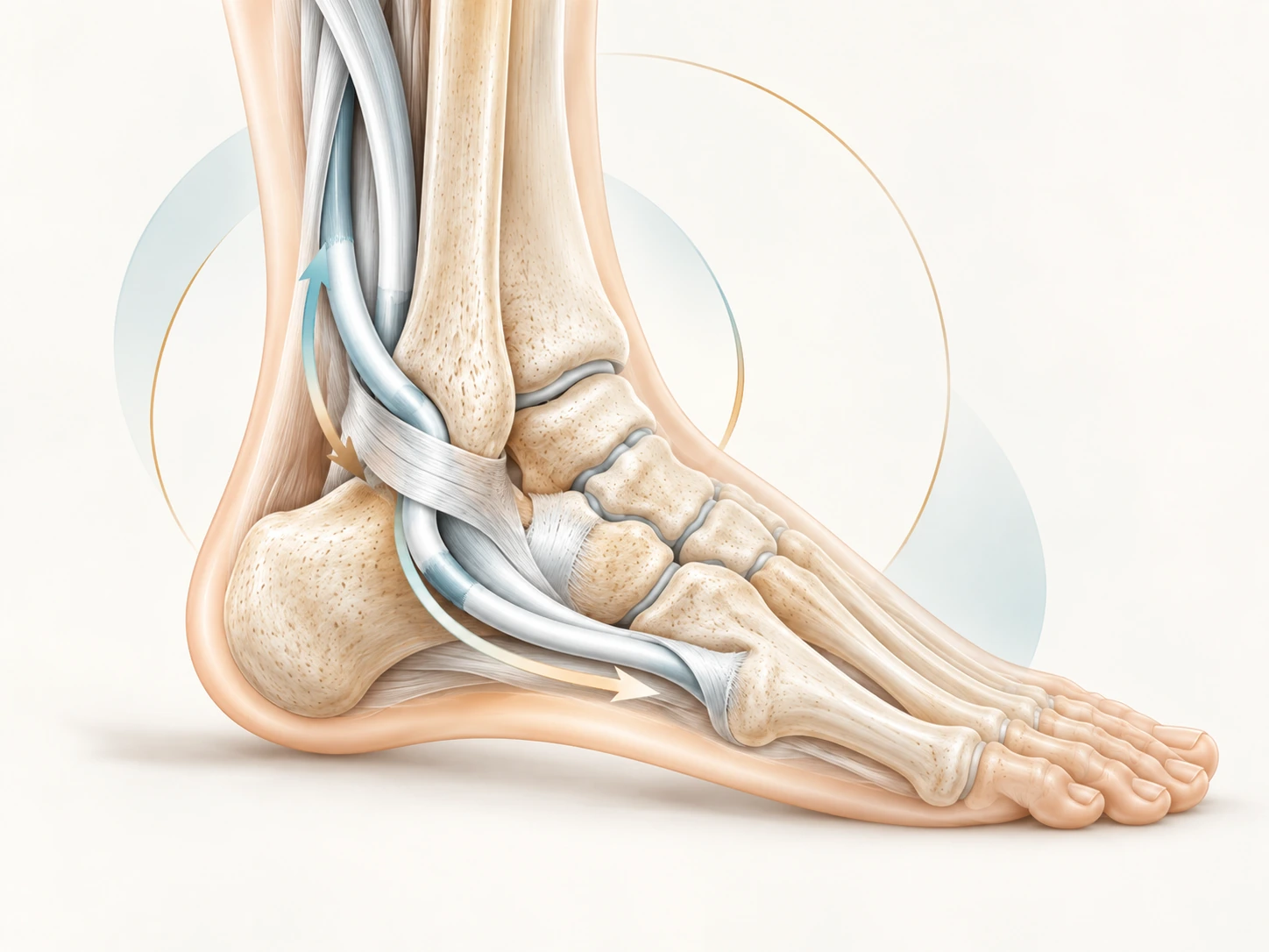 Schéma illustratif – Chirurgie des tendons fibulaires
